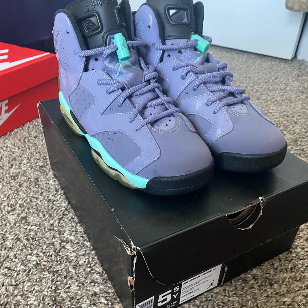 Jordan 6 Retro Iron Purple (GS) size 5.5y
